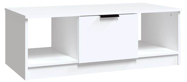 Fehér szerelt fa dohányzóasztal 102x50x36 cm