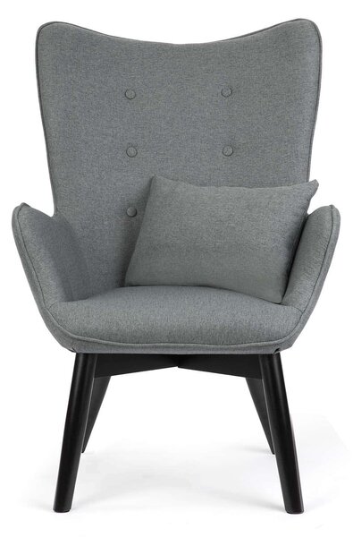 Kárpitozott karosszék lábtartóval norse grey