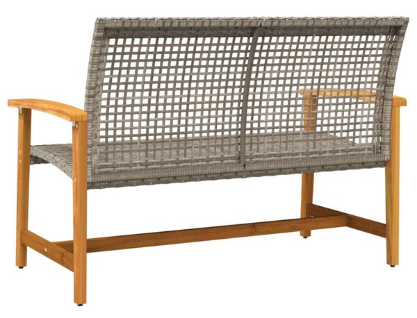 VidaXL Kerti Pad - Polyrattan és Akácfa - 112 cm