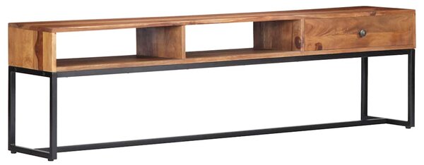 Tömör akácfából TV-szekrény 160 x 30 x 45 cm