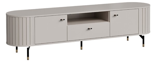 TV-állvány Novmono 116, Közepes sűrűségű farostlemez, Laminált forgácslap, 49x181x40cm, Kasmír