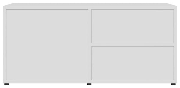 Fehér szerelt fa TV-szekrény 80 x 34 x 36 cm
