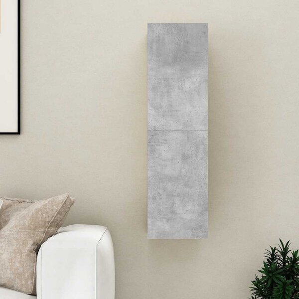 Betonszürke szerelt fa TV-szekrény 30,5 x 30 x 110 cm