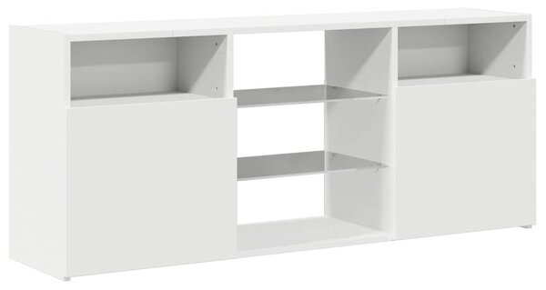 Fehér TV-szekrény LED lámpákkal 120 x 30 x 50 cm