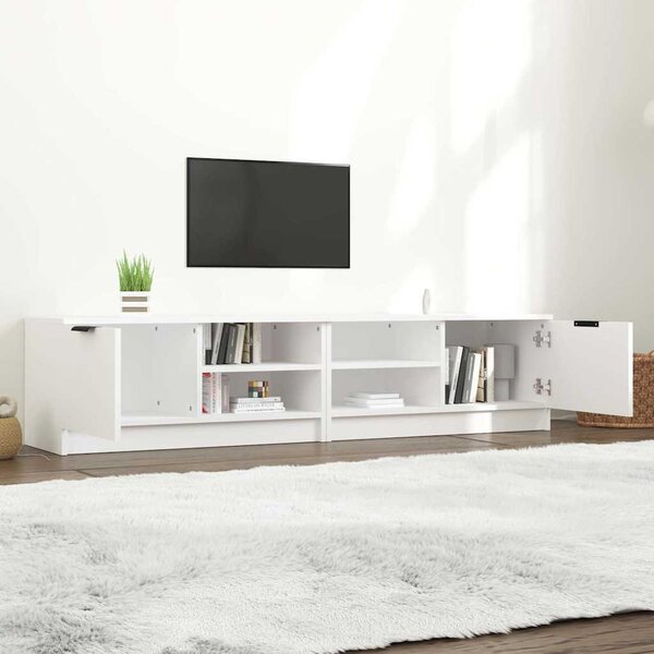 2 db fehér szerelt fa TV-szekrény 80 x 35 x 36,5 cm