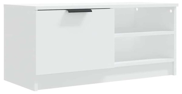 Fehér szerelt fa TV-szekrény 80 x 35 x 36,5 cm
