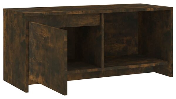 Füstös tölgy színű szerelt fa TV-szekrény 90x35x40 cm