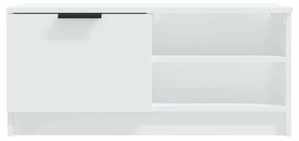 Fehér szerelt fa TV-szekrény 80 x 35 x 36,5 cm