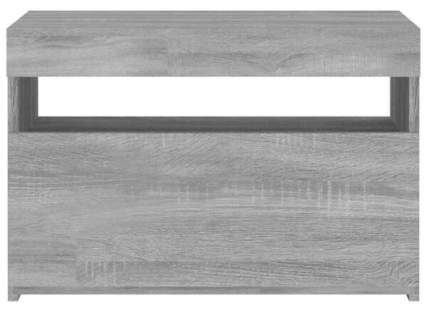 Szürke sonoma színű TV-szekrény LED-ekkel 60 x 35 x 40 cm