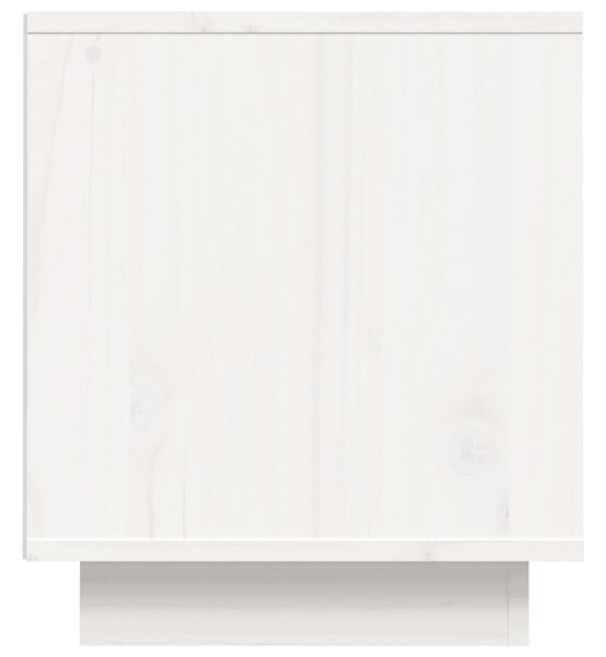Fehér tömör fenyőfa TV-szekrény 80 x 35 x 40,5 cm