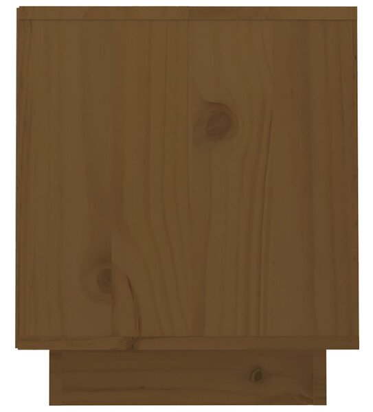 Mézbarna tömör fenyőfa TV-szekrény 70 x 34 x 40 cm
