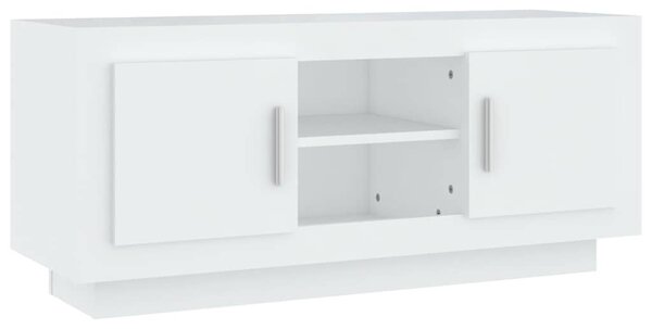 Fehér szerelt fa TV-szekrény 102 x 35 x 45 cm