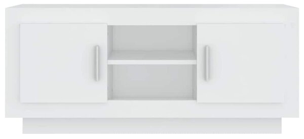 Fehér szerelt fa TV-szekrény 102 x 35 x 45 cm