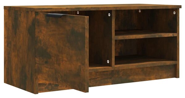 Füstös tölgyszínű szerelt fa TV-szekrény 80 x 35 x 36,5 cm