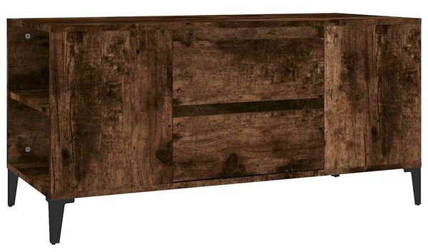 Füstös tölgy színű szerelt fa TV-szekrény 102x44,5x50 cm