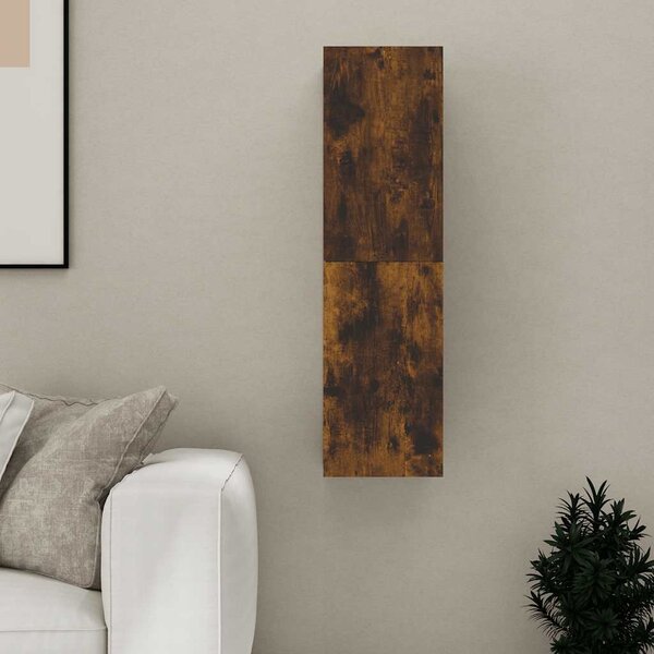 Füstös tölgy színű falra szerelhető TV-szekrény 30,5x30x110 cm
