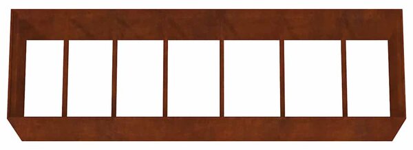 Corten acél kerti magaságyás 280x80x80 cm