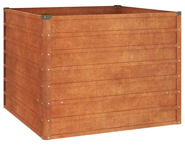 Rozsda színű corten acél kerti magaságyás 100 x 100 x 77 cm