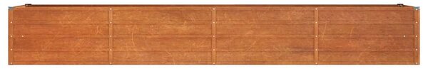 Rozsda színű corten acél kerti magaságyás 320 x 80 x 45 cm