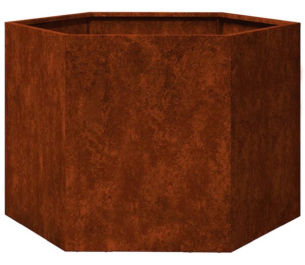 Rozsda színű corten acél növénytartó 60 x 60 x 45 cm