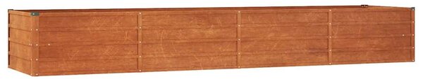 Rozsda színű corten acél kerti magaságyás 320 x 80 x 45 cm