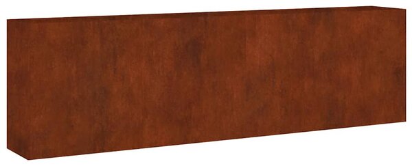 Corten acél kerti magaságyás 280x40x80 cm