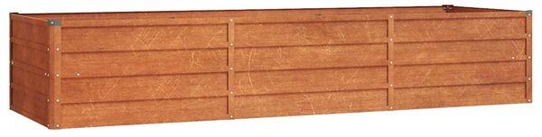 Rozsda színű corten acél kerti magaságyás 240 x 80 x 45 cm