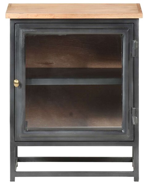 Szürke tömör akácfa éjjeliszekrény 40 x 30 x 50 cm