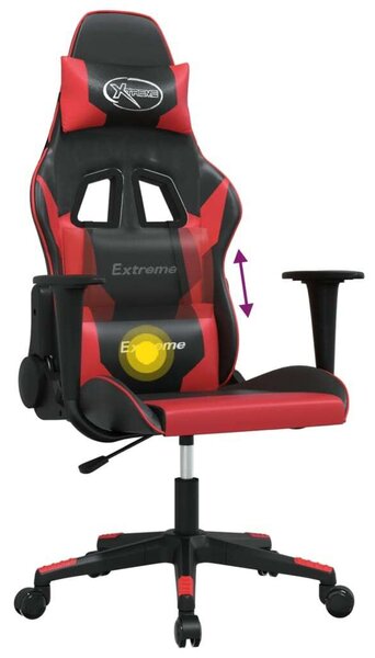 Xtreme Gamer Szék - Masszázs Funkció - Piros-Fekete