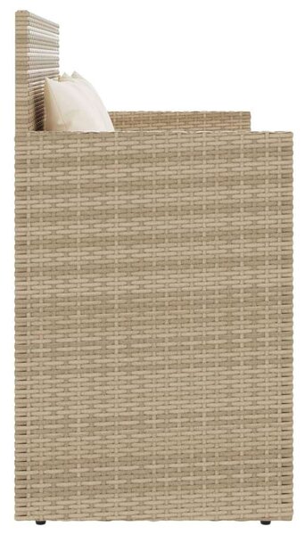 VidaXL Kert Pad - Polyrattan - Bézs - 120cm