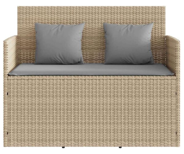 VidaXL Kert Pad - Polyrattan - Bézs - 120cm