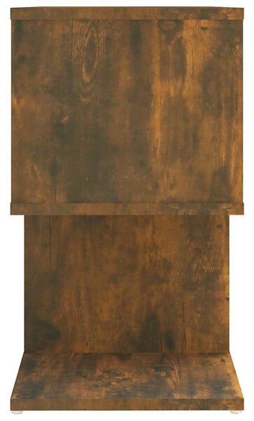 2 db füstös tölgy színű szerelt fa éjjeliszekrény 50x30x51,5 cm