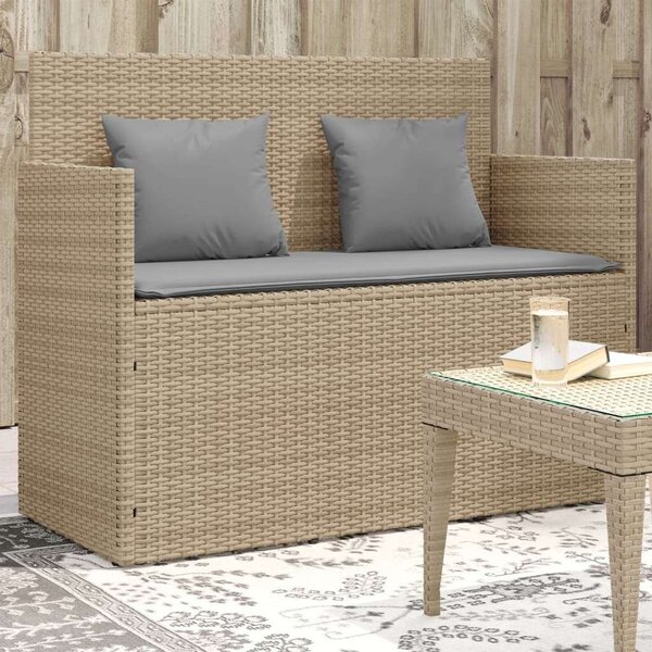 VidaXL Kert Pad - Polyrattan - Bézs - 120cm