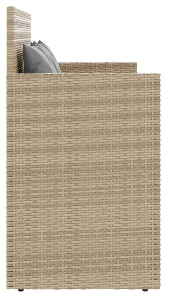 VidaXL Kert Pad - Polyrattan - Bézs - 120cm