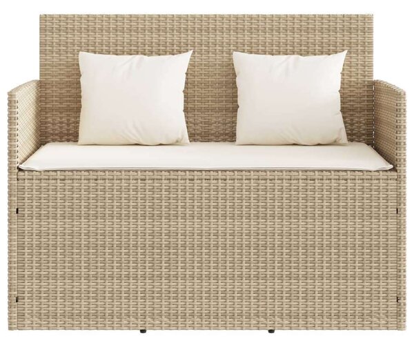 VidaXL Kert Pad - Polyrattan - Bézs - 120cm