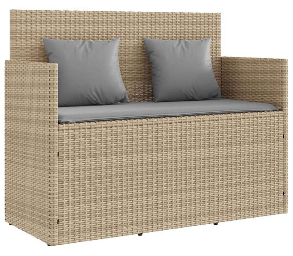 VidaXL Kert Pad - Polyrattan - Bézs - 120cm