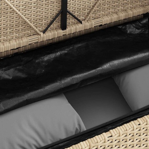 VidaXL Kert Pad - Polyrattan - Bézs - 120cm