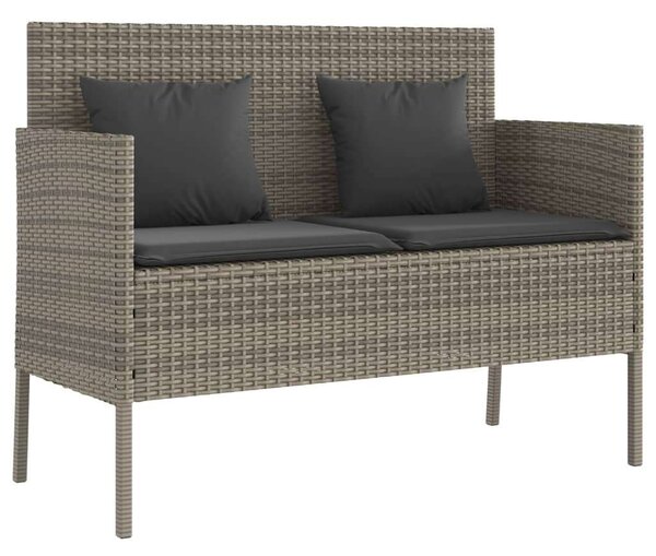VidaXL Polyrattan Kerti Pad - Tárolóval - 113x61x87cm