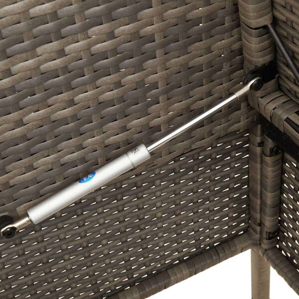 VidaXL Polyrattan Kerti Pad - Tárolóval - 113x61x87cm