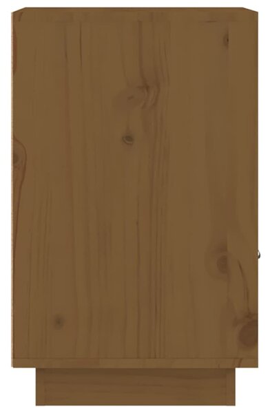 2 db mézbarna tömör fenyőfa éjjeliszekrény 40 x 34 x 55 cm