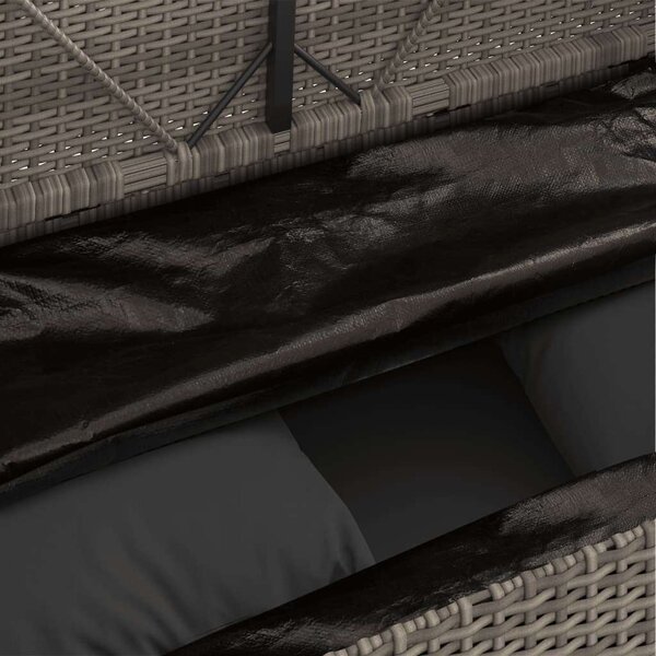VidaXL Polyrattan Kerti Pad - Tárolóval - 113x61x87cm