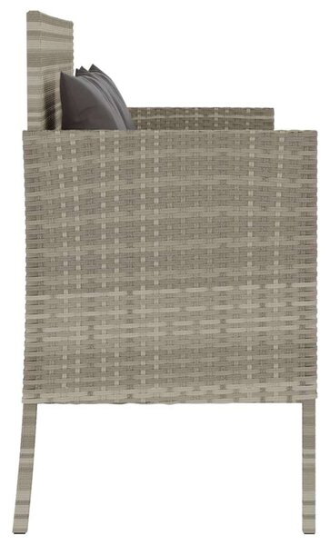 VidaXL Polyrattan Kerti Pad - 113x61x87 cm - Tárolóval