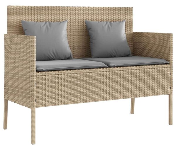 VidaXL Polyrattan Kert Pad - Bézs - 113x61x87 cm
