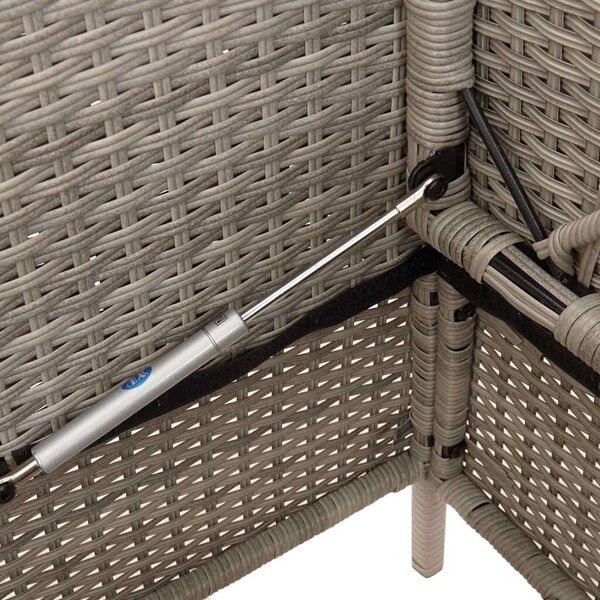 VidaXL Polyrattan Kerti Pad - 113x61x87 cm - Tárolóval