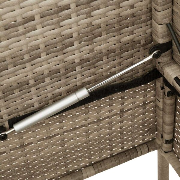 VidaXL Polyrattan Kert Pad - Bézs - 113x61x87 cm