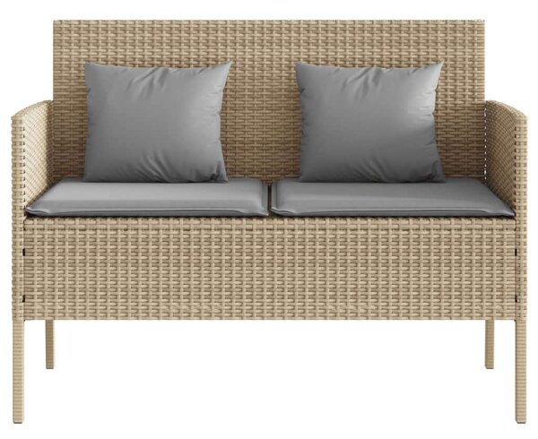 VidaXL Polyrattan Kert Pad - Bézs - 113x61x87 cm