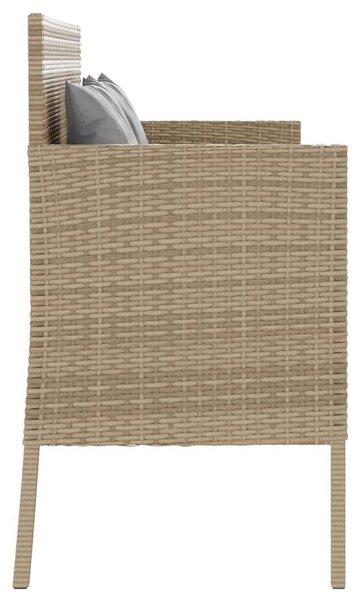 VidaXL Polyrattan Kert Pad - Bézs - 113x61x87 cm