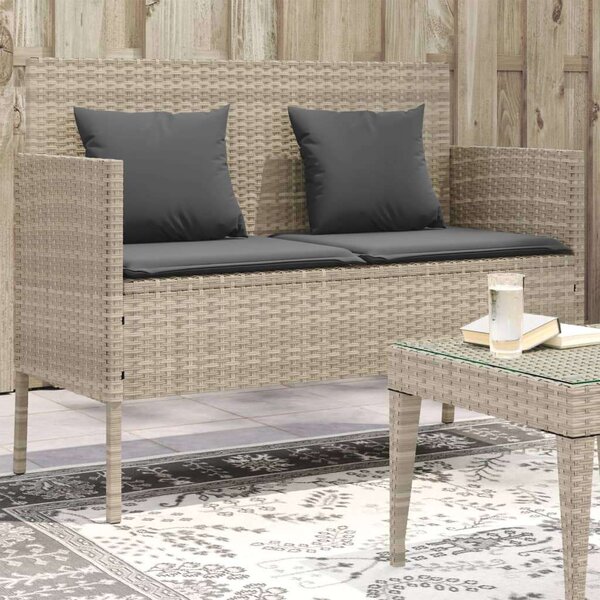VidaXL Polyrattan Kerti Pad - 113x61x87 cm - Tárolóval