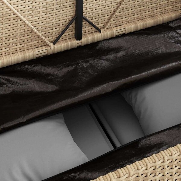 VidaXL Polyrattan Kert Pad - Bézs - 113x61x87 cm