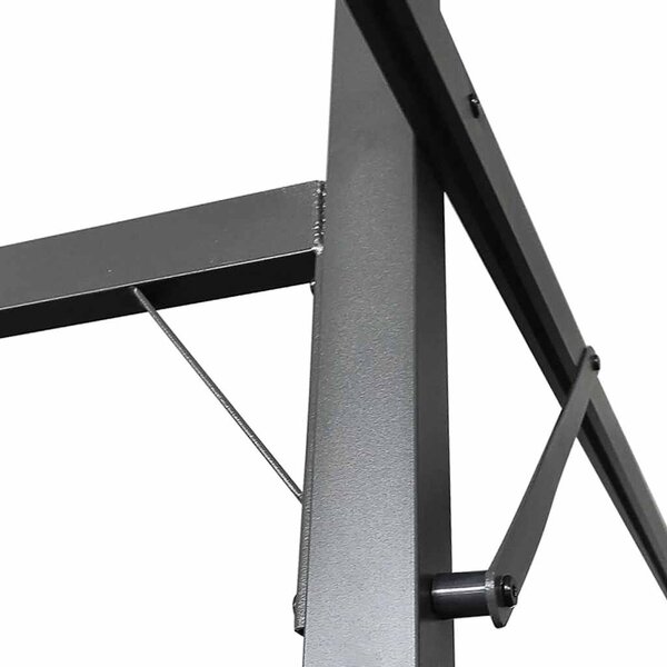 Antracitszürke pergola behúzható tetővel 295 x 292 x 230 cm